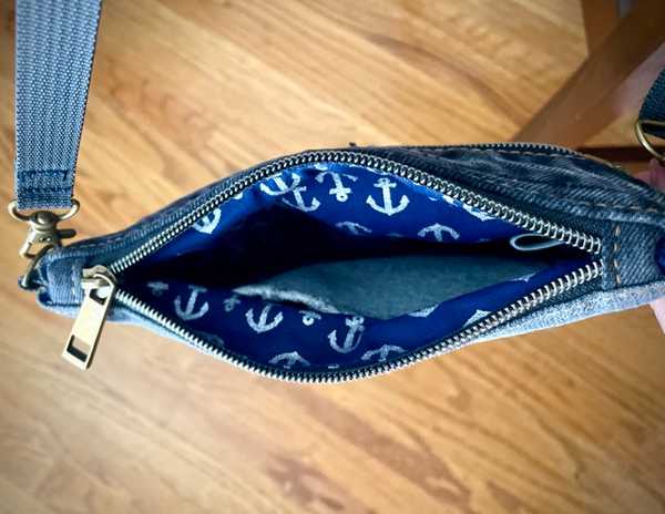 Hand made upcycled Shoulder or cross-body bag No. 20 - 3