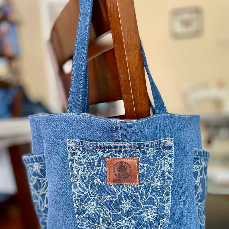 Upcycled Denim Tote Bag - No. 43