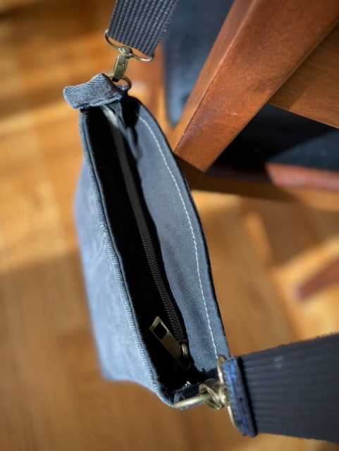 Hand made upcycled Handmade Upcycled Denim Crossbody Bag – One-of-a-Kind Sustainable Shoulder Bag No. 15 - 2