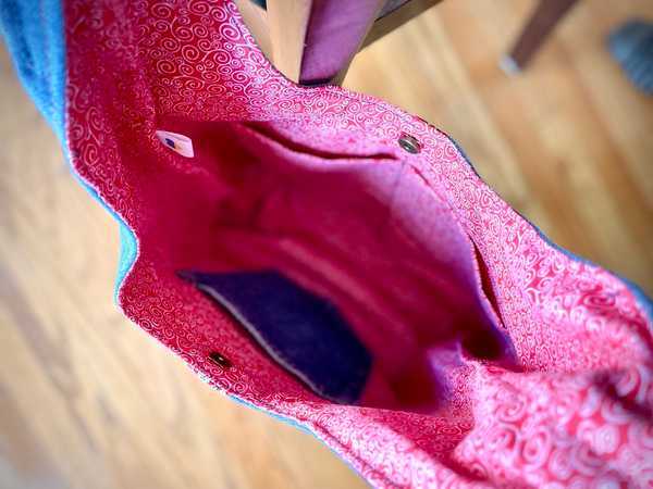 Hand made upcycled Shoulder bag No. 17 - 4