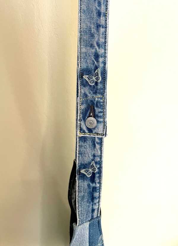 Hand made upcycled Handmade Upcycled Denim Crossbody Bag - Sustainable Shoulder Bag No. 30 - 5
