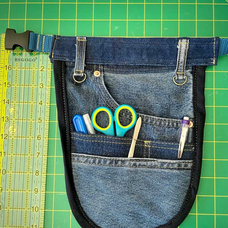 Upcycled Denim Tool Belt Pouch & Utility Organizer - No. 55