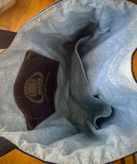 Hand made upcycled Upcycled Denim Tote Bag - No. 45 - 4