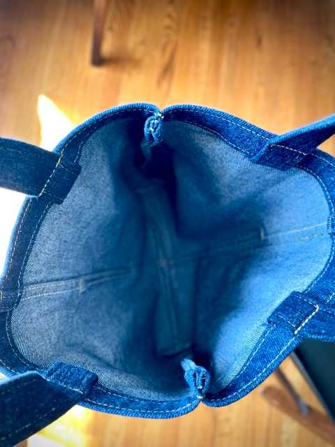 Hand made upcycled Upcycled Small Denim Tote Bag - No. 54 - 3