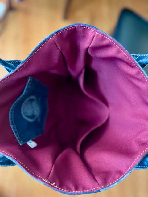 Hand made upcycled Upcycled Denim Patchwork Tote Bag - No. 48 - 3