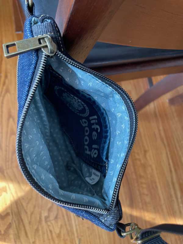 Hand made upcycled Small Handmade Upcycled Denim Crossbody or Shoulder Bag No. 26 - 3