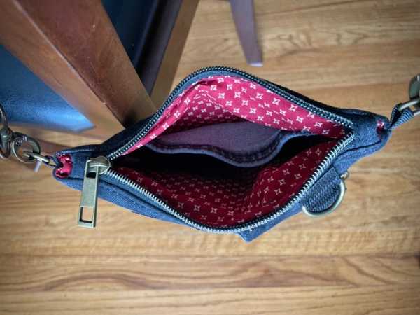 Hand made upcycled Shoulder or cross-body bag No. 21 - 3