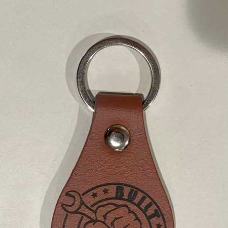 "Built Not Bought" - Laser Engraved PU Leather with Keyring