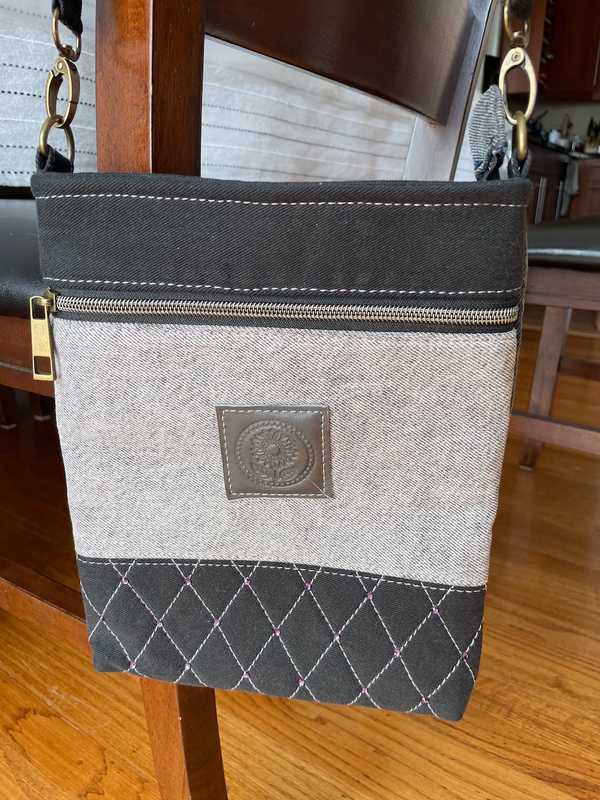 Hand made upcycled Handmade Upcycled Denim Crossbody Bag – One-of-a-Kind Sustainable Shoulder Bag No. 15 - 1