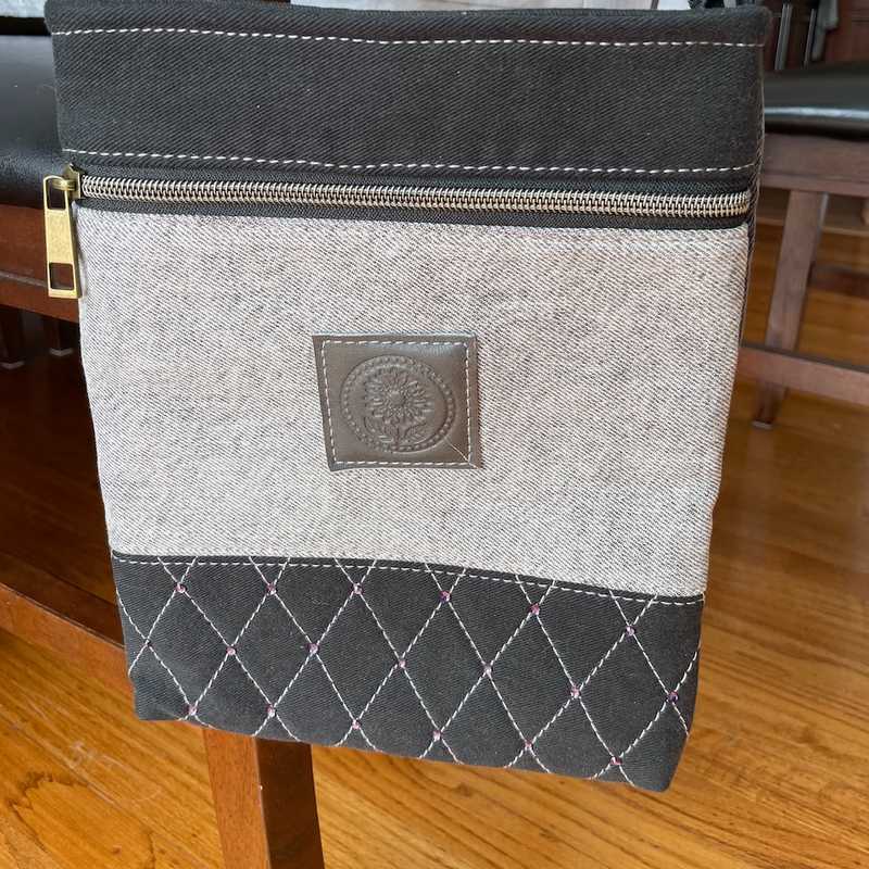 Handmade Upcycled Denim Crossbody Bag – One-of-a-Kind Sustainable Shoulder Bag No. 15