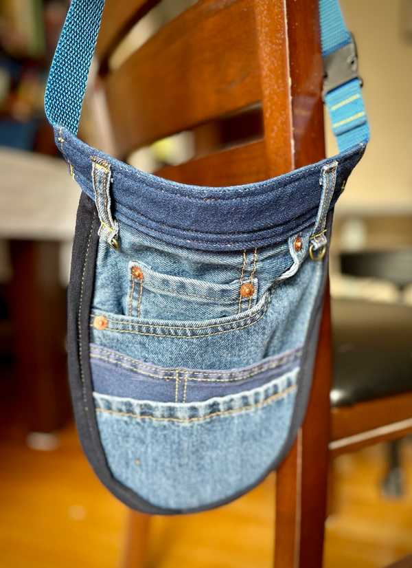 Hand made upcycled Upcycled Denim Tool Belt Pouch & Utility Organizer - No. 56 - 1