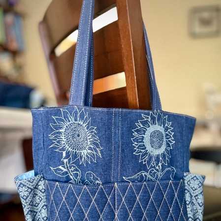 Upcycled Denim Tote Bag - No. 45