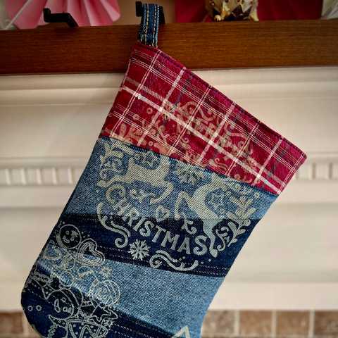 Christmas Stocking with Laser Engraving No. 4