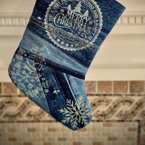 Christmas Stocking with Laser Engraving No. 3