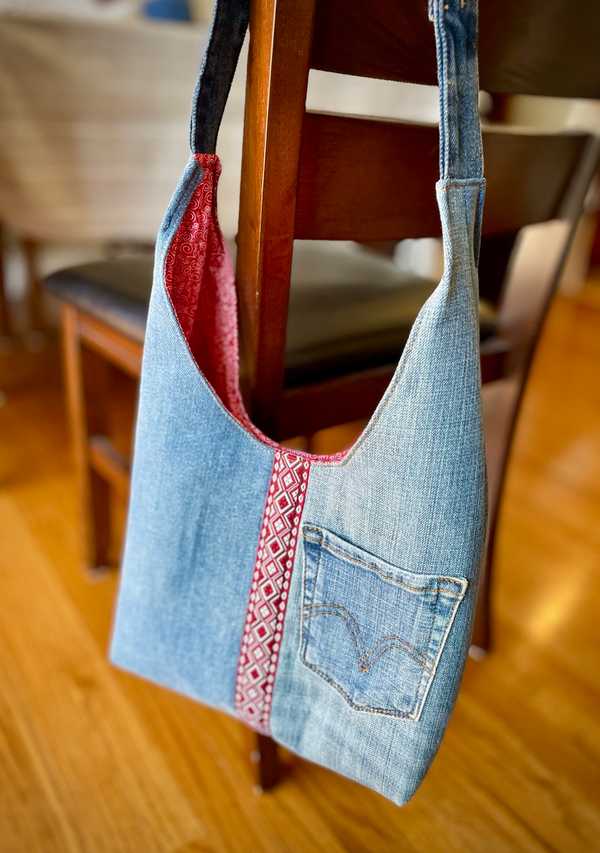 Hand made upcycled Shoulder bag No. 17 - 2
